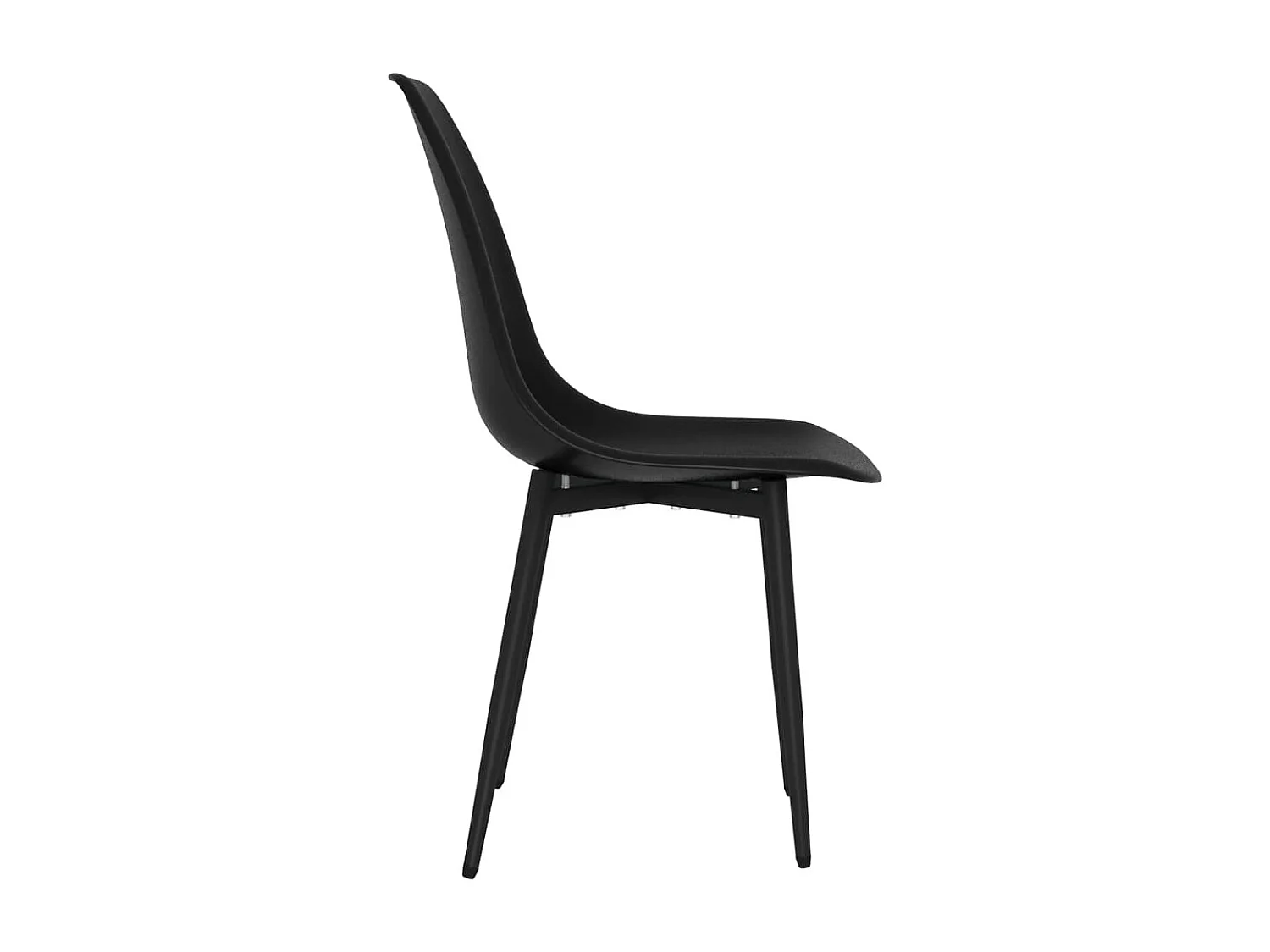 Eetkamerstoelen 4 st PP zwart
