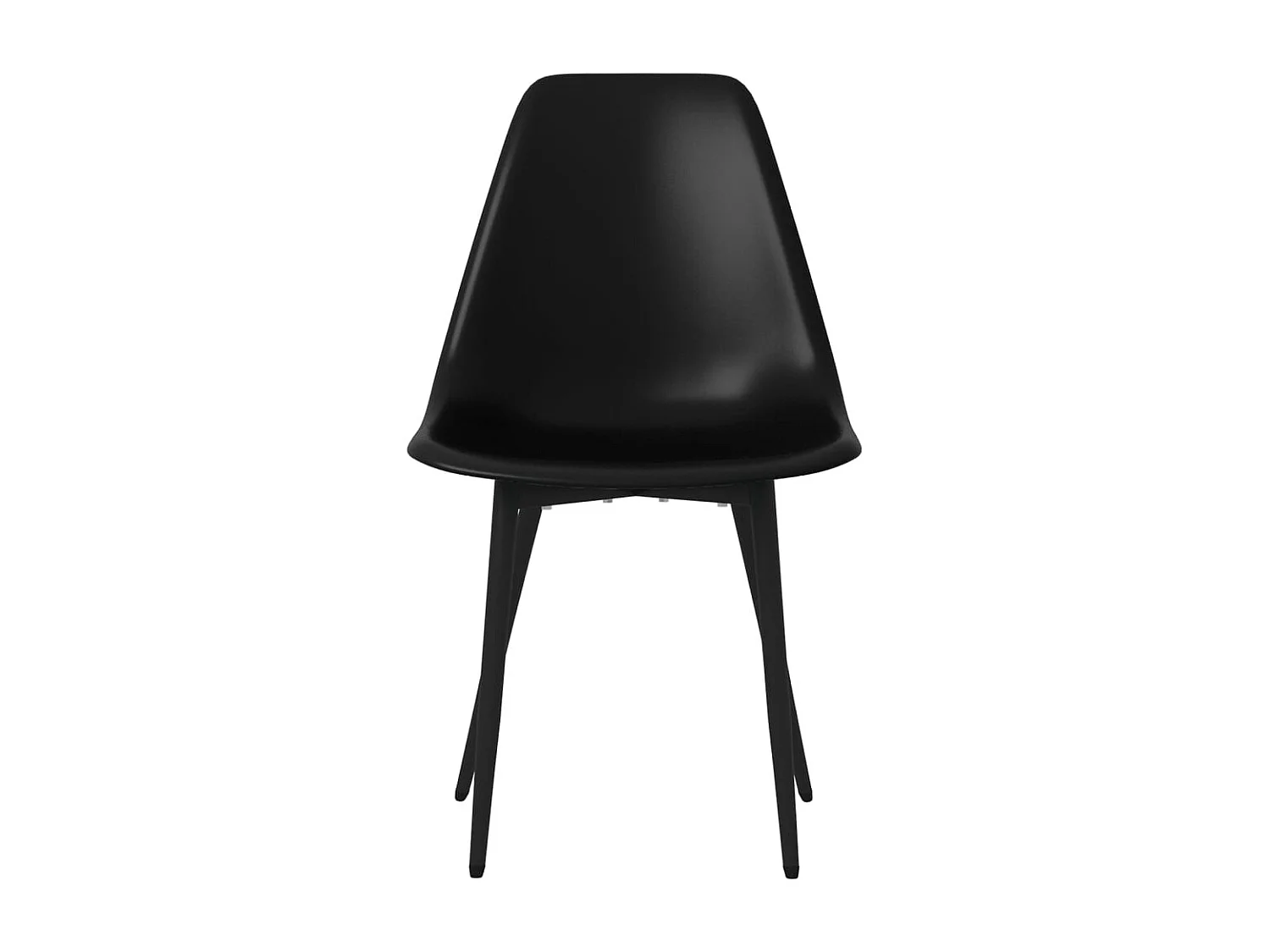 Eetkamerstoelen 4 st PP zwart