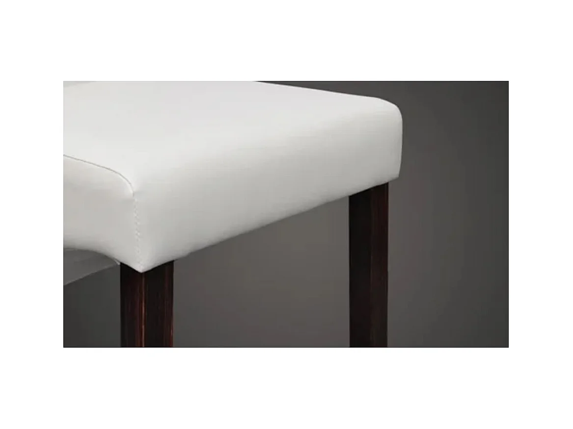 Sillas de comedor 2 unidades cuero sintético blanco
