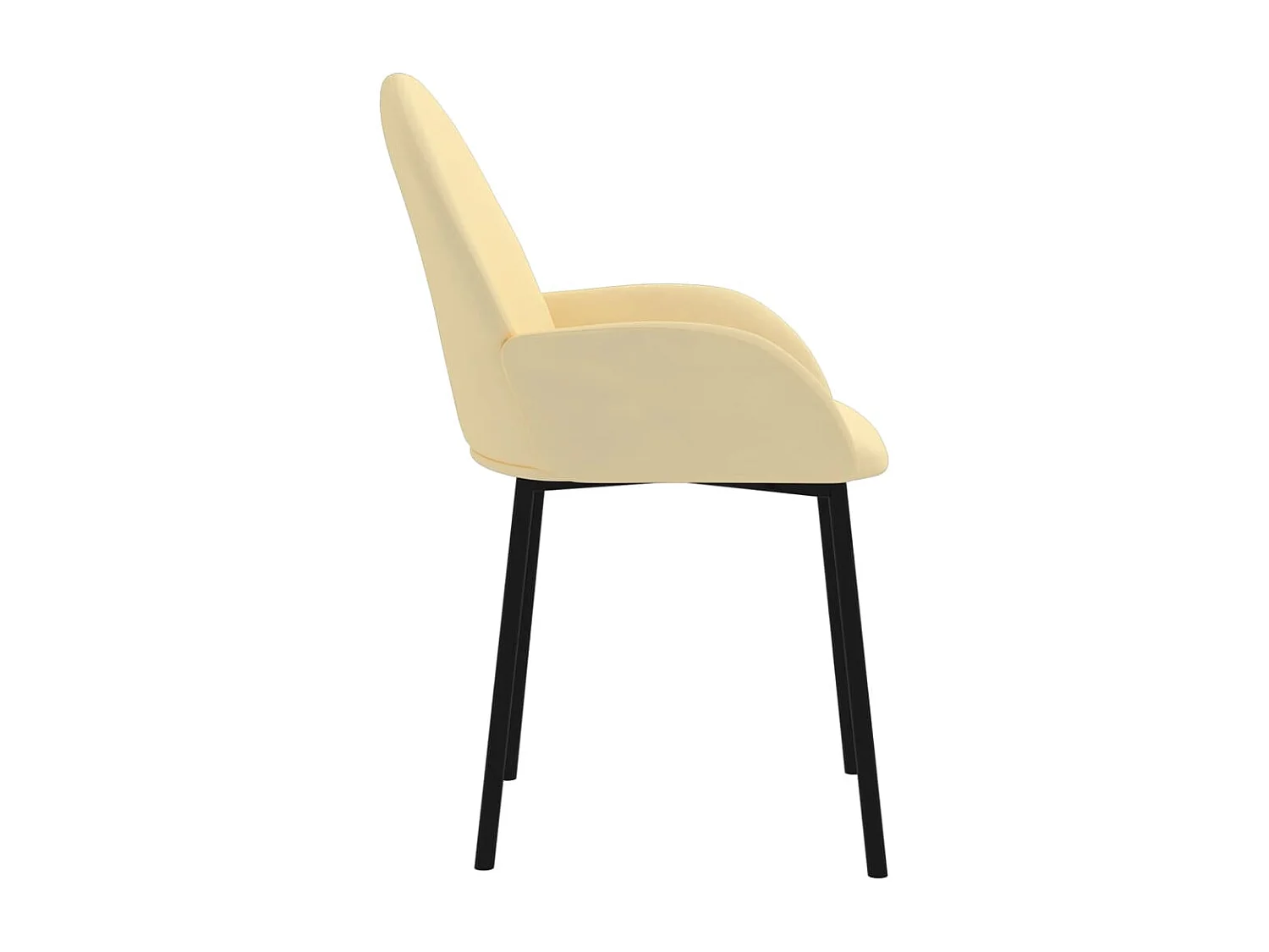 Esszimmerstühle 2 Stk. Creme Samt