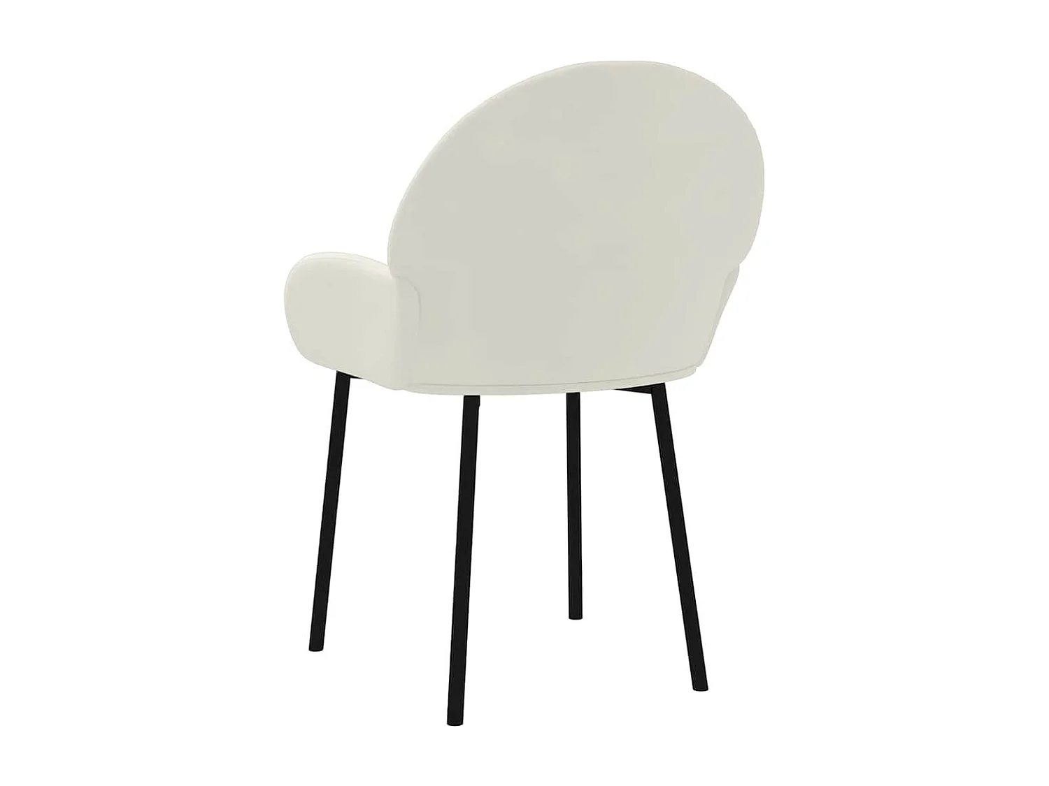 Esszimmerstühle 2 Stk. Creme Samt