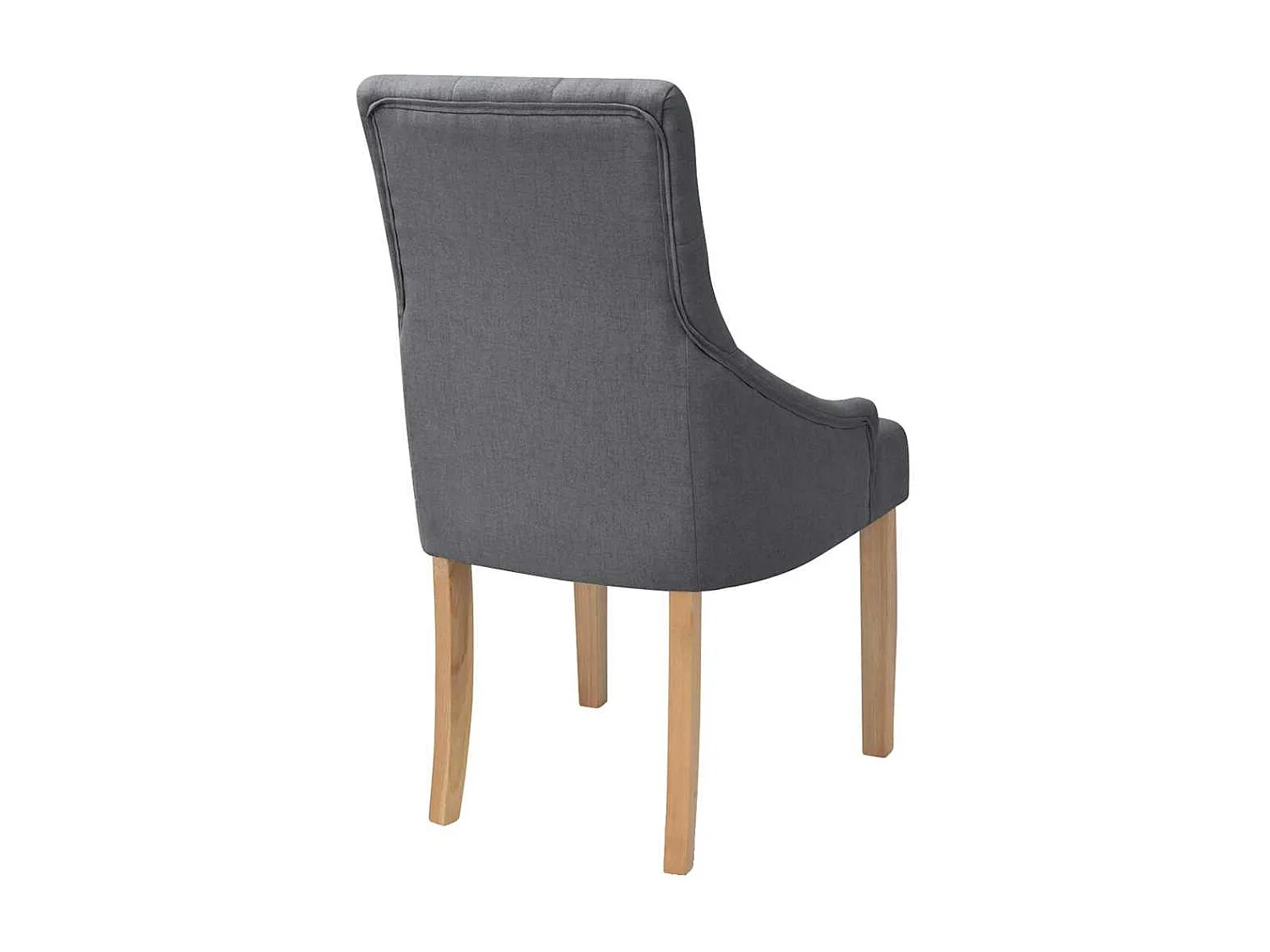 Chaises à manger lot de 6 gris foncé tissu