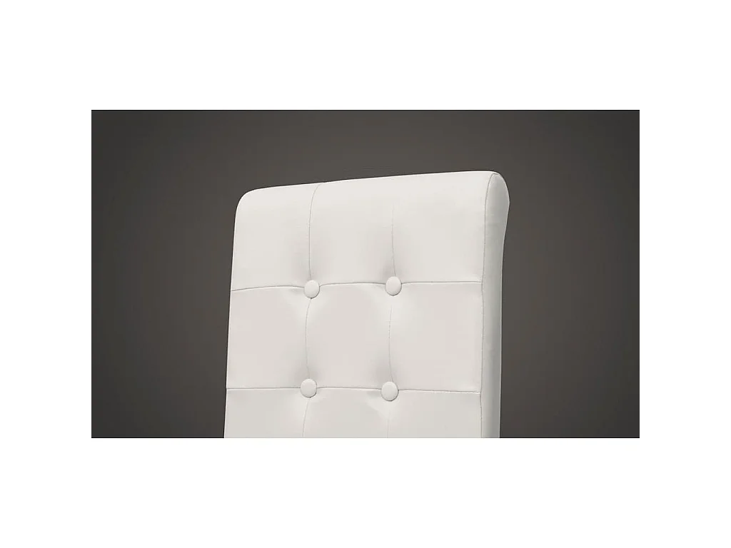 Chaises à manger lot de 6 blanc similicuir