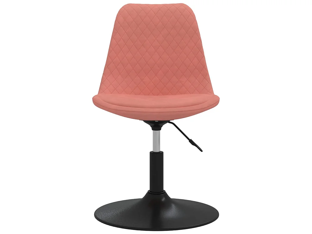 Chaises à manger pivotantes lot de 4 Rose Velours