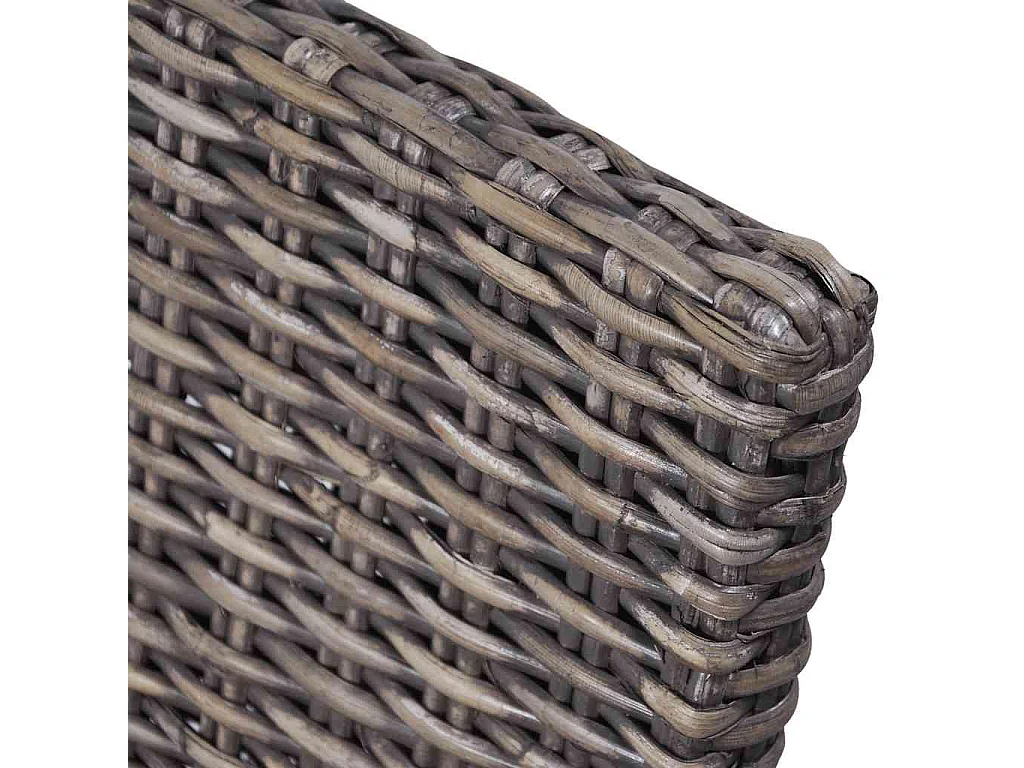 Chaises à manger lot de 2 marron rotin kubu et bois d'acajou