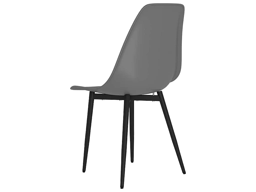 Chaises à manger lot de 6 gris PP