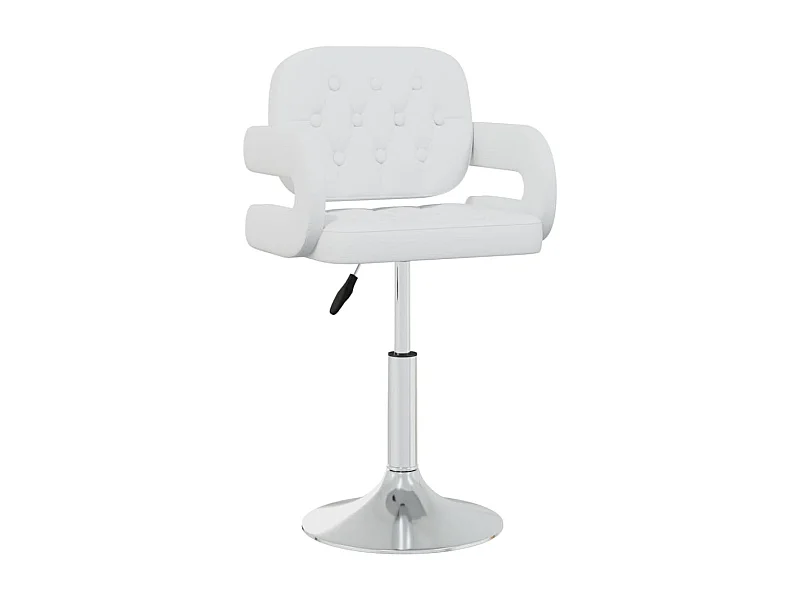 Chaises pivotantes à manger lot de 4 Blanc Similicuir