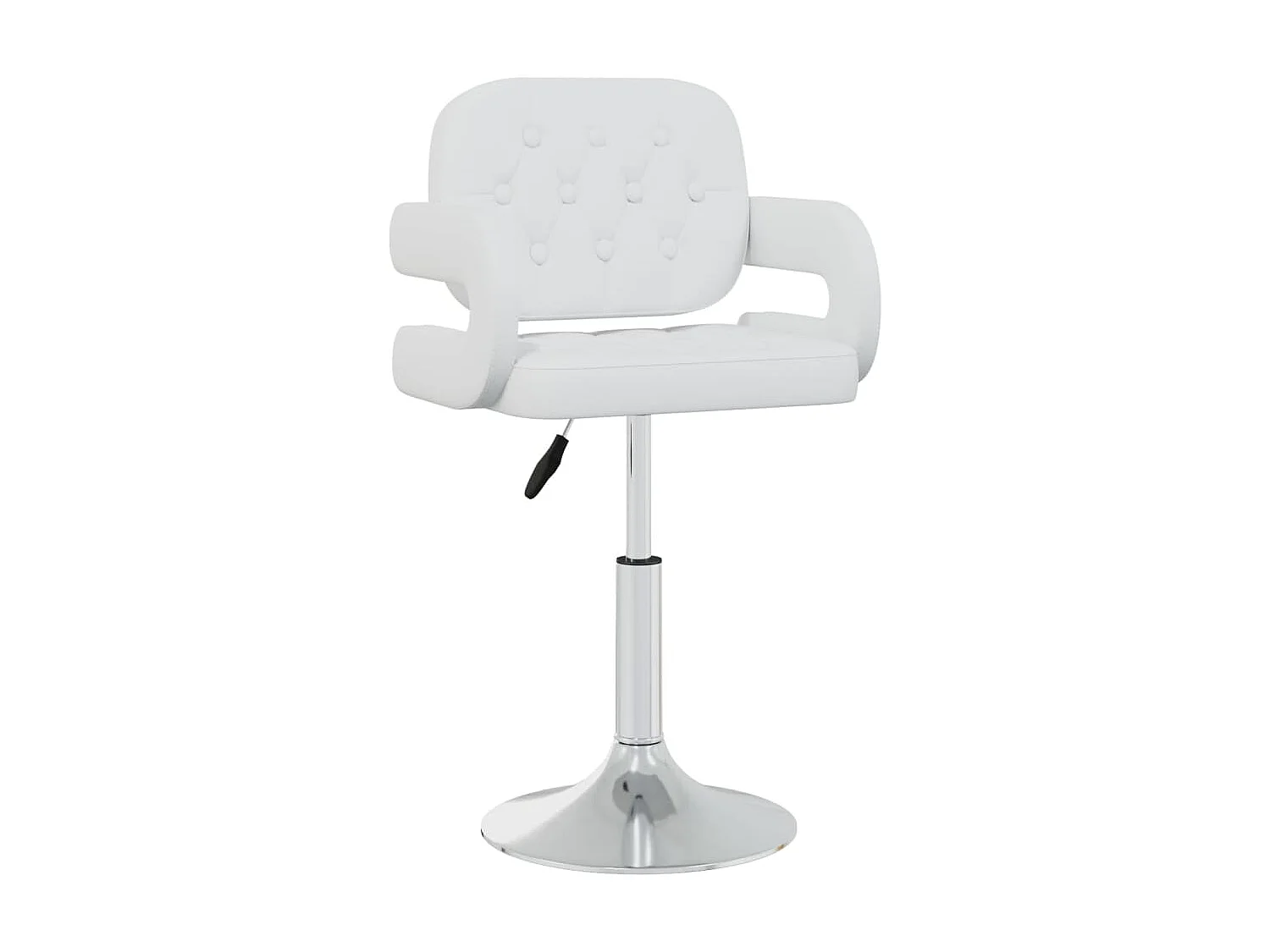 Eetkamerstoelen draaibaar 4 st kunstleer wit