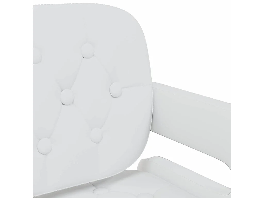 Chaises pivotantes à manger lot de 4 Blanc Similicuir