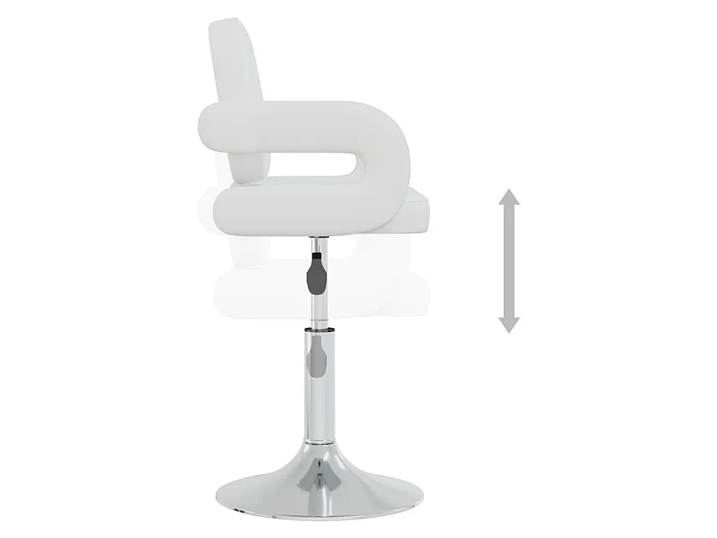 Chaises pivotantes à manger lot de 4 Blanc Similicuir