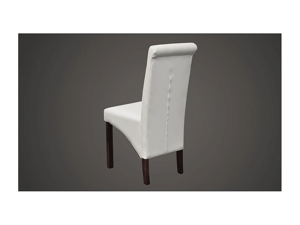 Eetkamerstoelen 4 st kunstleer wit