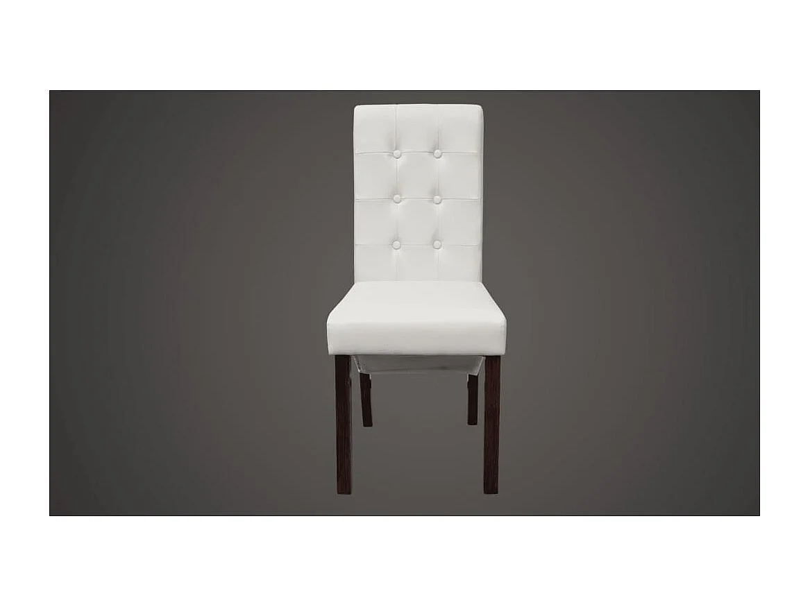 Eetkamerstoelen 4 st kunstleer wit