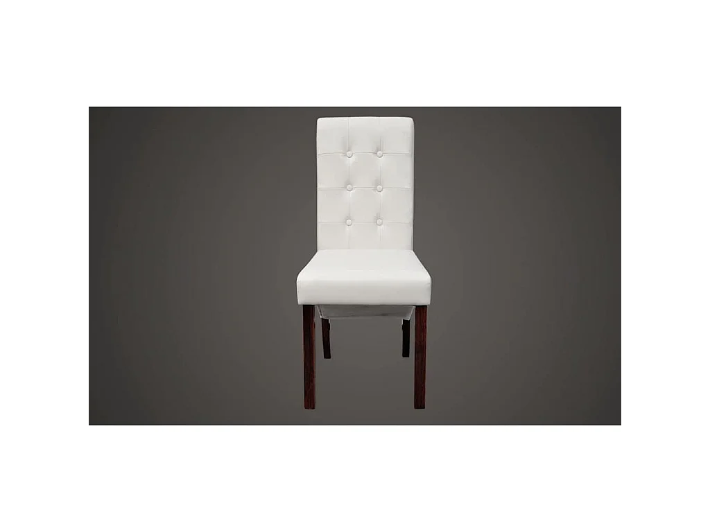 Eetkamerstoelen 4 st kunstleer wit