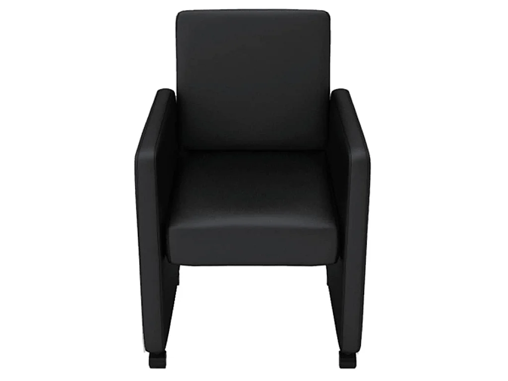 Chaises à manger lot de 6 noir similicuir