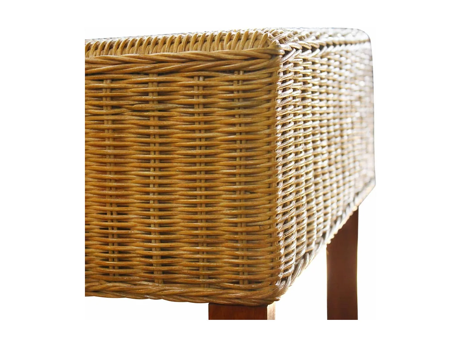 Esszimmerstühle 4 Stk. Natur Rattan Braun