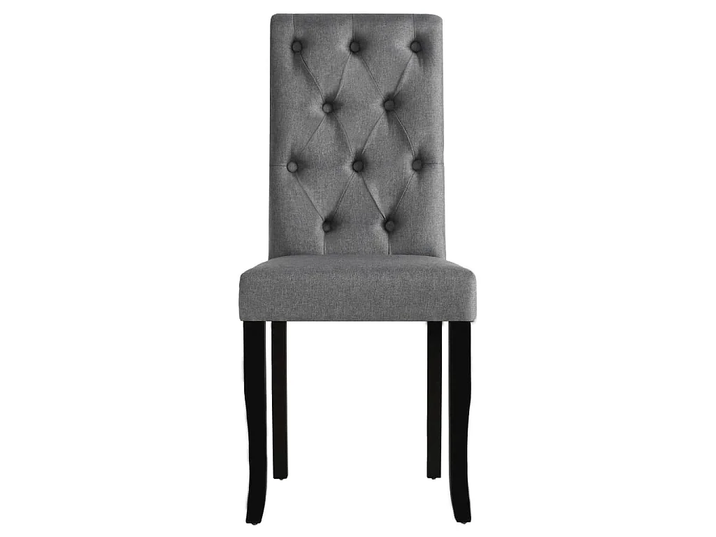 Chaises à manger lot de 6 gris foncé tissu
