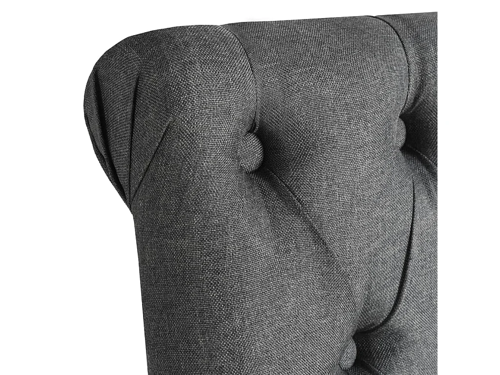 Chaises à manger lot de 6 gris foncé tissu