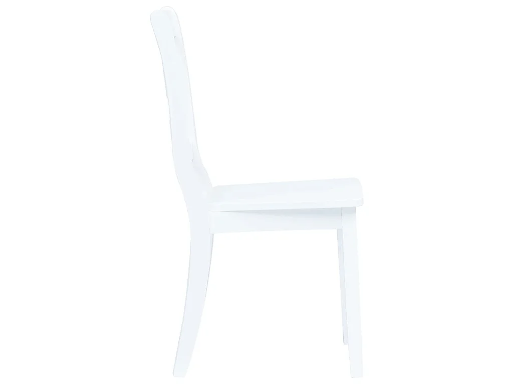 Cadeiras de jantar 4 pcs madeira de seringueira maciça branco