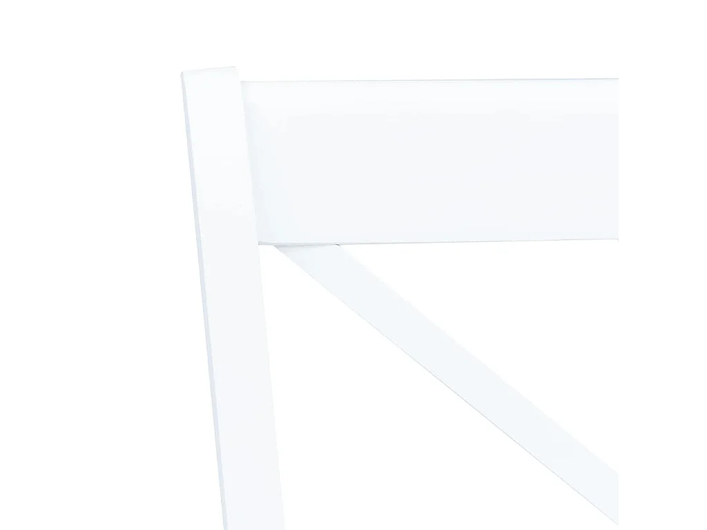Cadeiras de jantar 4 pcs madeira de seringueira maciça branco