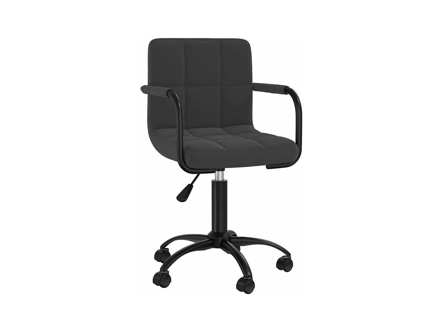 Chaise pivotante de salle à manger Noir Velours