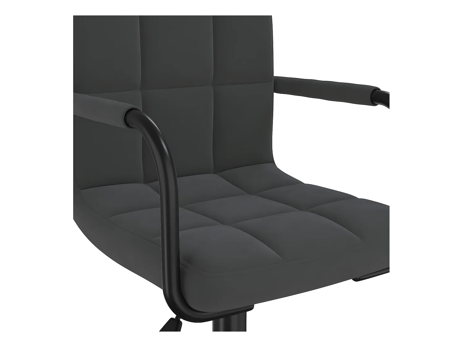 Chaise pivotante de salle à manger Noir Velours