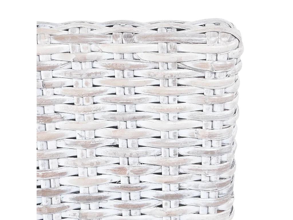 Esszimmerstühle 2 Stk. Hellbraun Kubu-Rattan und Mahagoniholz