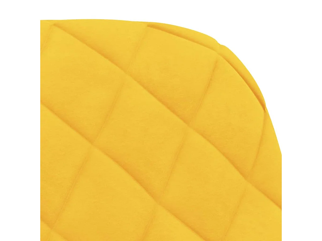 Chaises à manger lot de 2 Jaune Velours