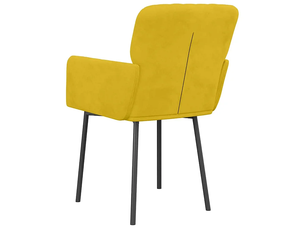 Sillas de comedor 2 unidades terciopelo amarillo