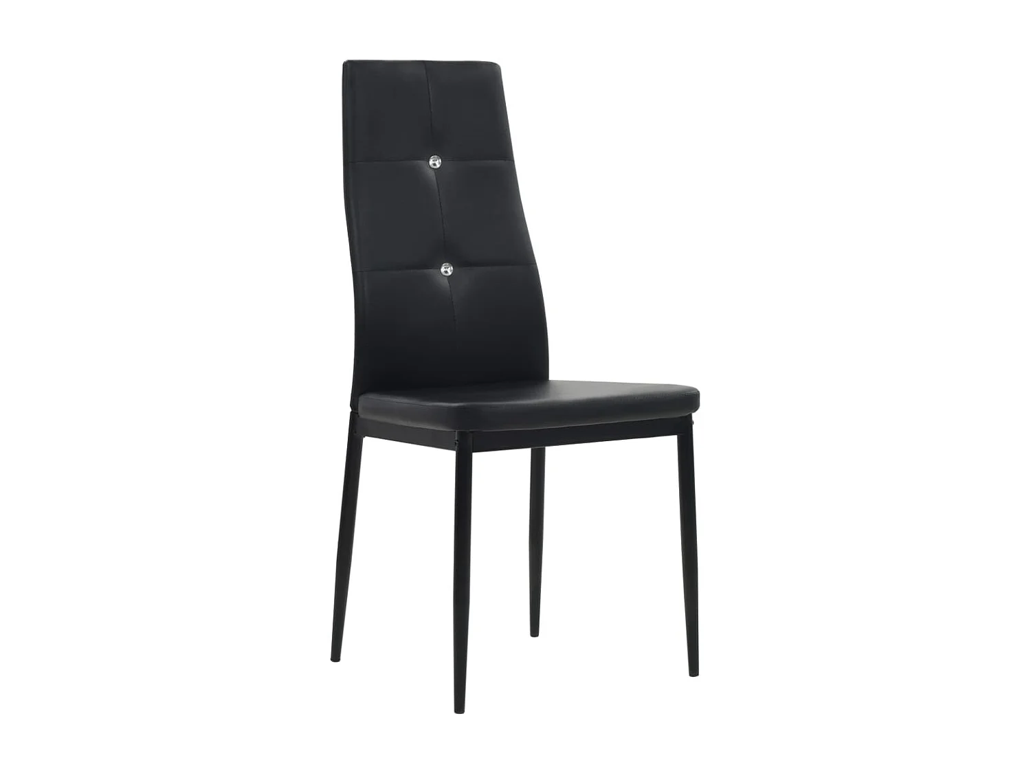 Esszimmerstühle 6 Stk. Schwarz Kunstleder