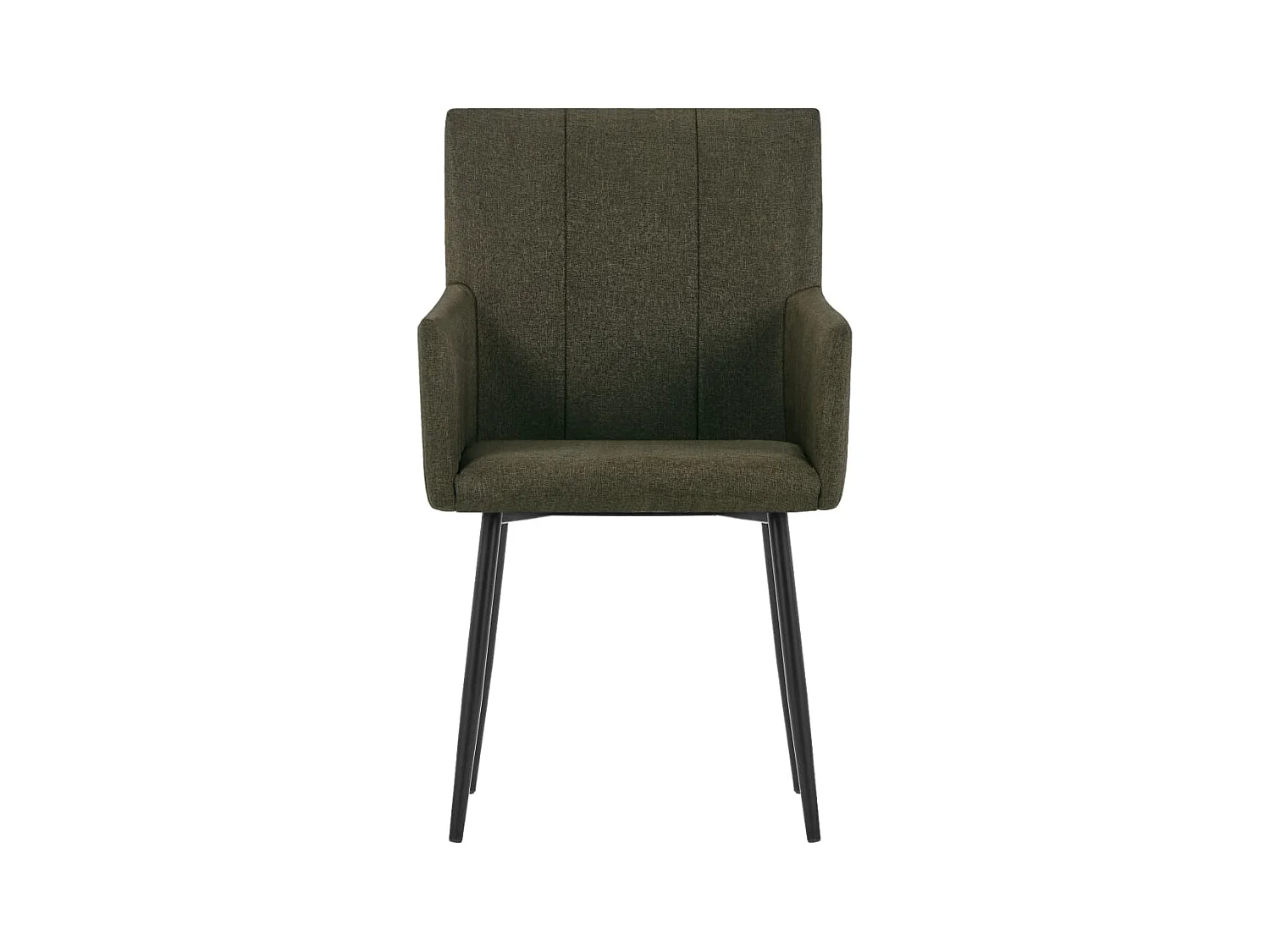 Sillas de comedor con reposabrazos 2 unidades tela marrón