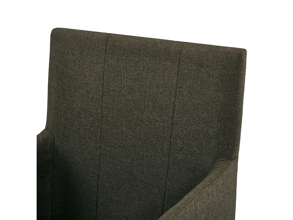 Eetkamerstoelen 2 st met armleuningen stof bruin