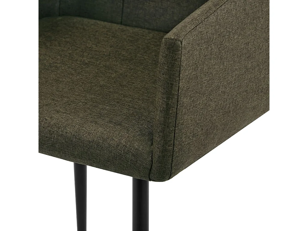 Eetkamerstoelen 2 st met armleuningen stof bruin