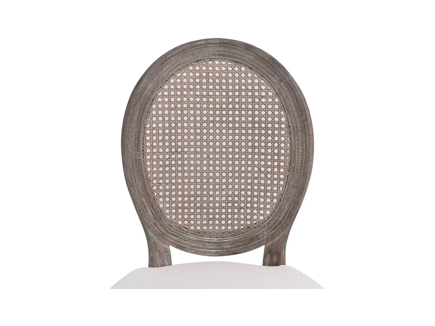 Chaises à manger lot de 4 crème tissu