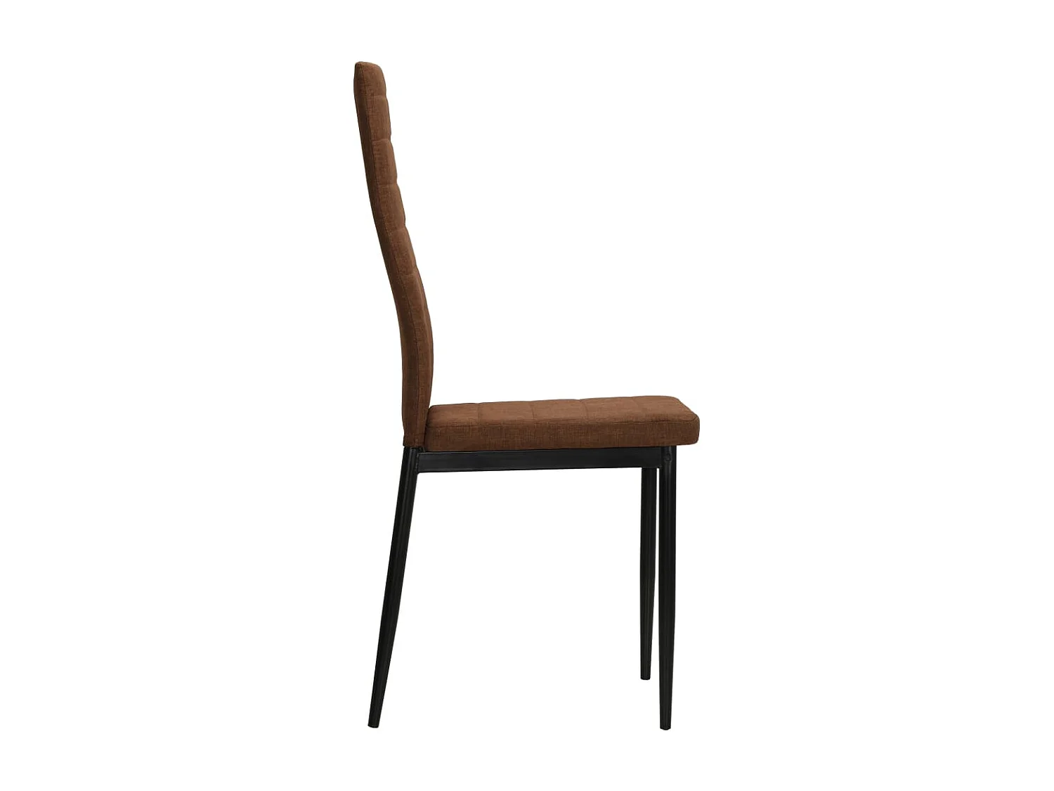 Eetkamerstoelen 4 st stof bruin