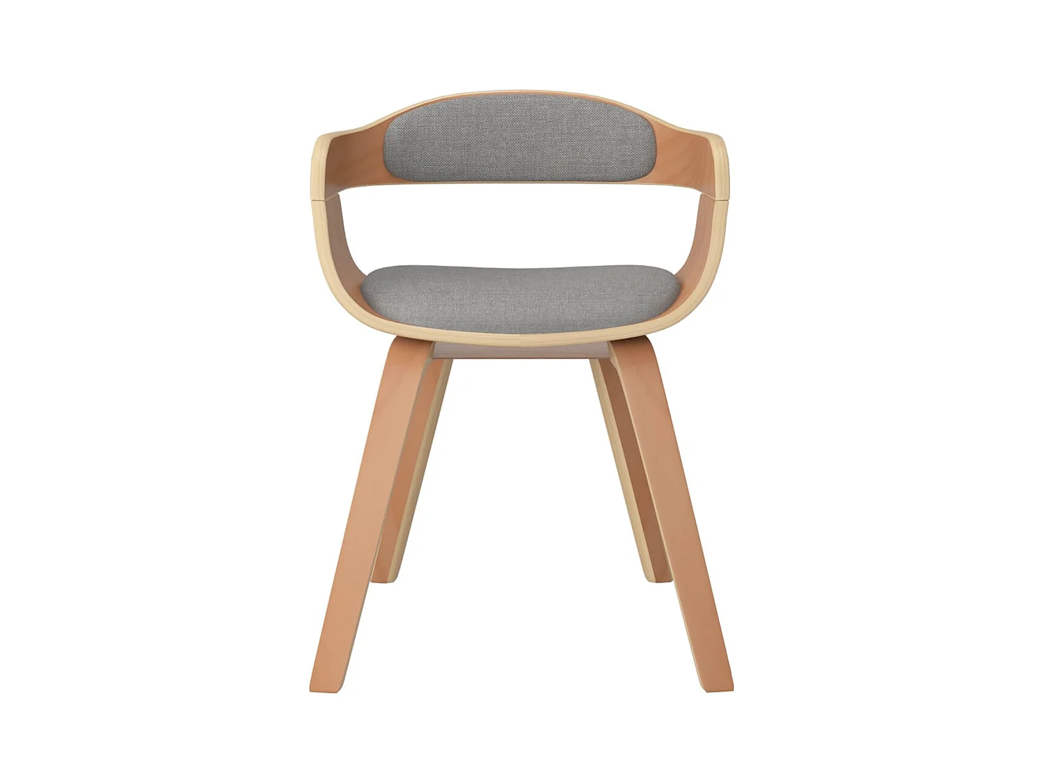 Esszimmerstühle 2 Stk. Taupe Bugholz und Stoff