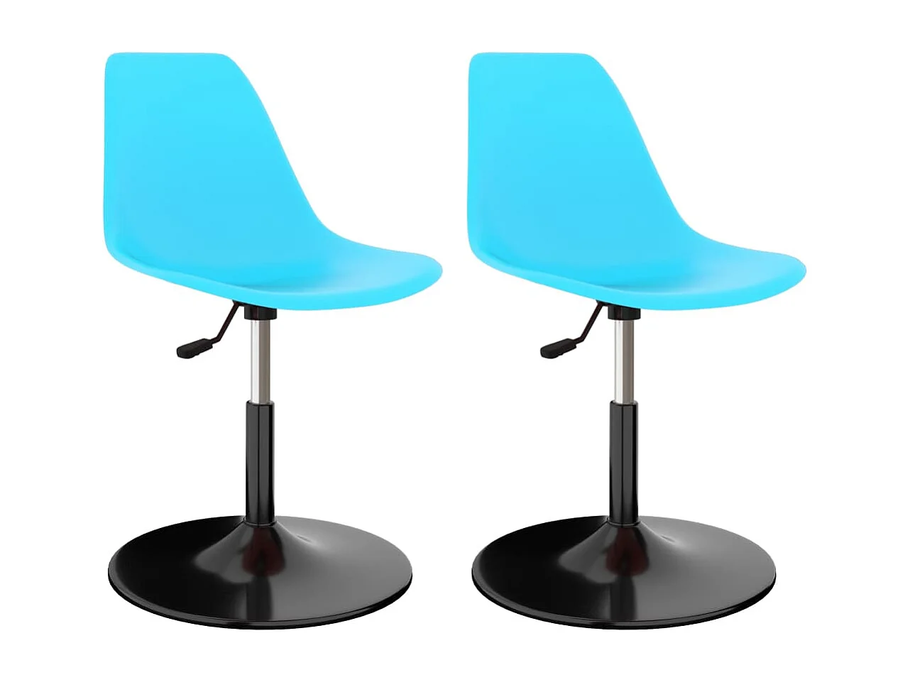 324193  Swivel Dining Chairs 2 pcs Blue PP