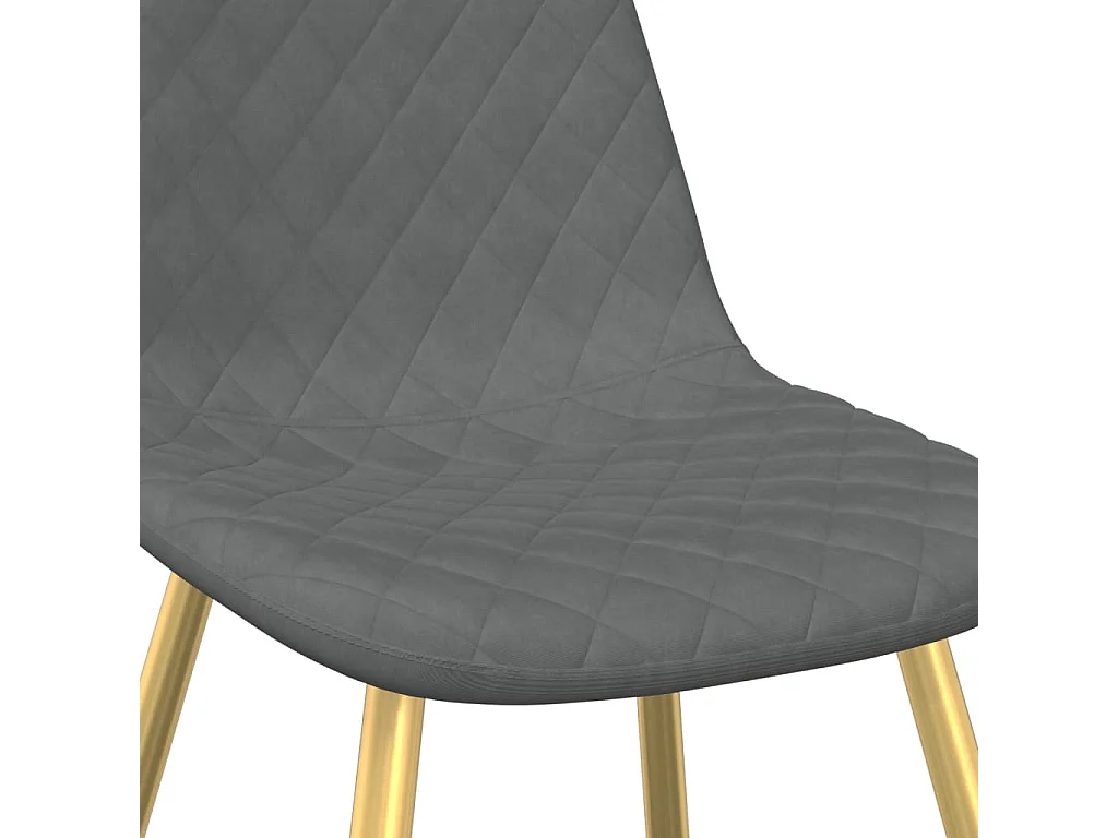 Sillas de comedor 4 unidades terciopelo gris claro