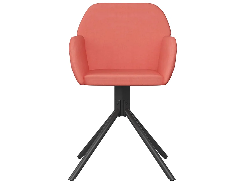 Chaises pivotantes à manger lot de 2 Rose Velours