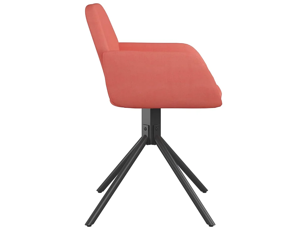 Chaises pivotantes à manger lot de 2 Rose Velours