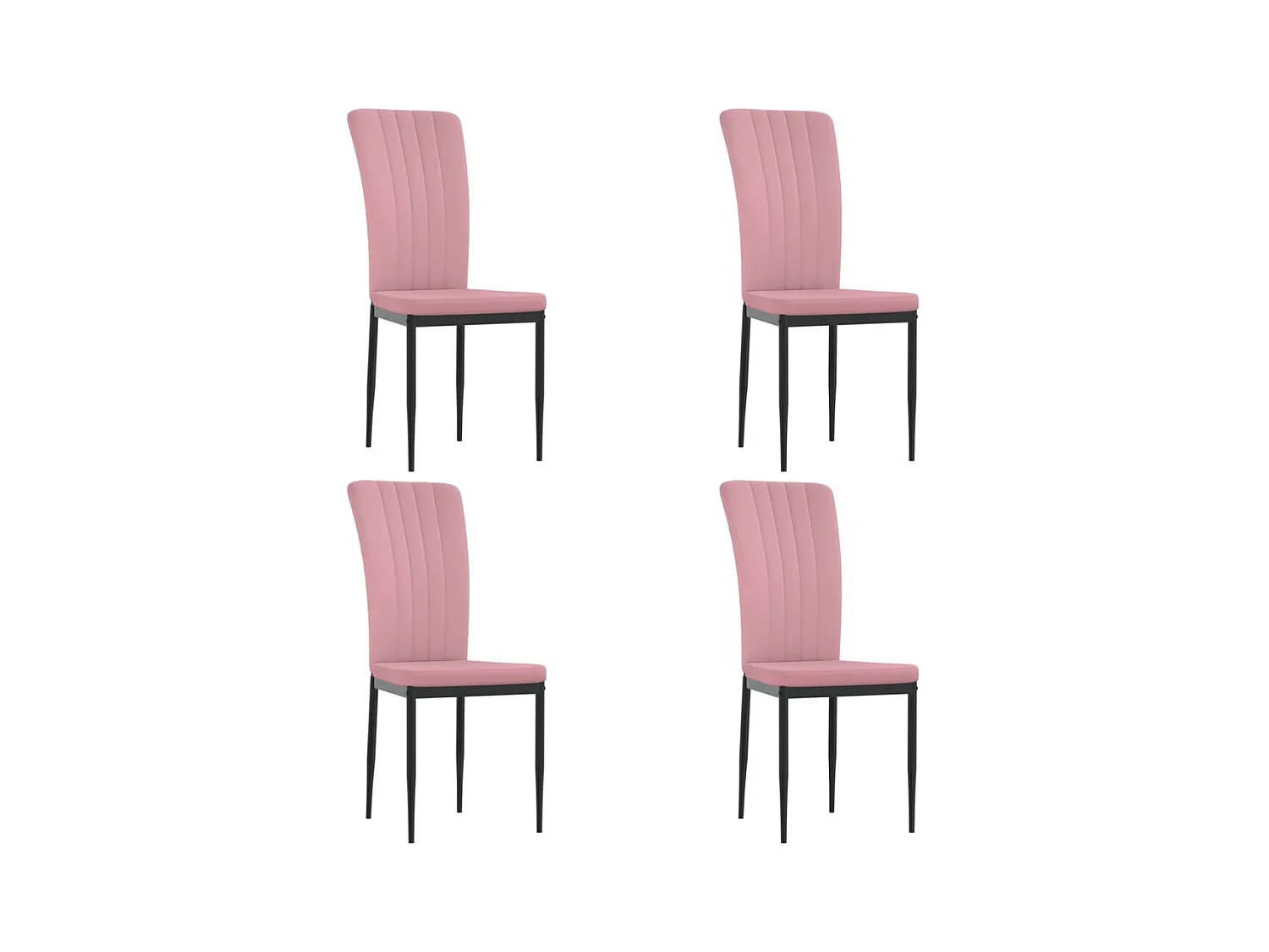 Chaises à manger lot de 4 Rose Velours