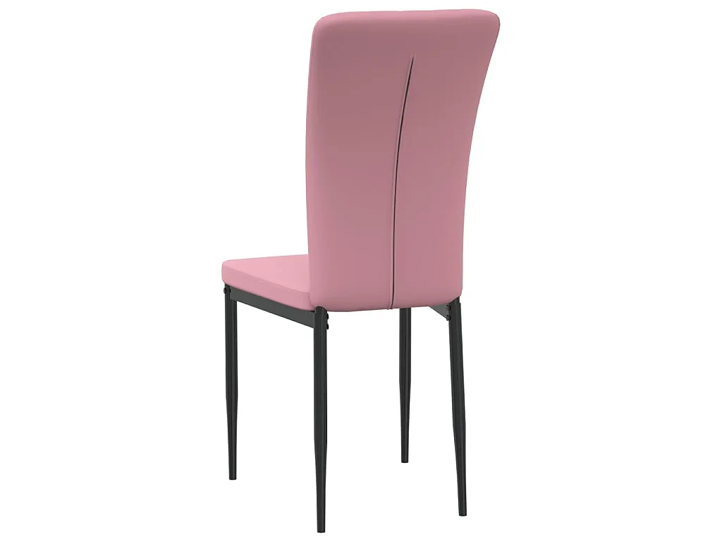 Cadeiras de jantar 4 pcs veludo rosa