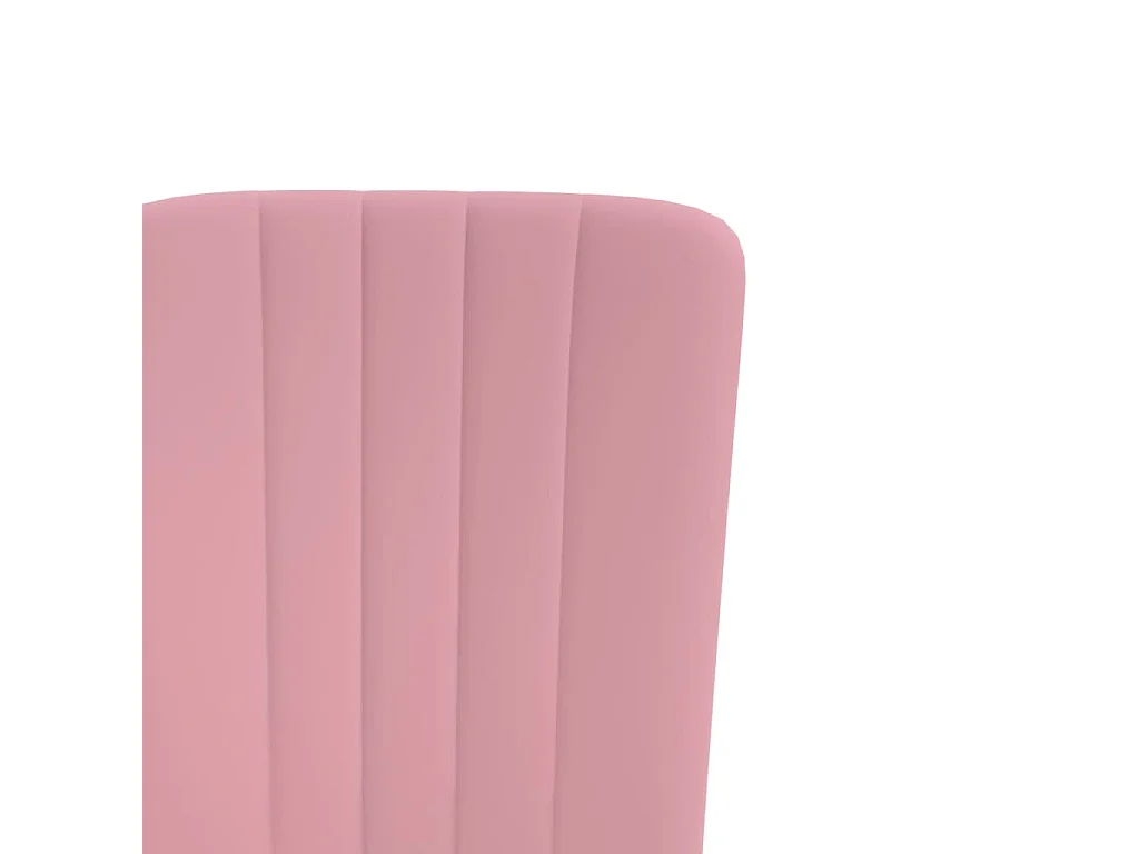 Cadeiras de jantar 4 pcs veludo rosa