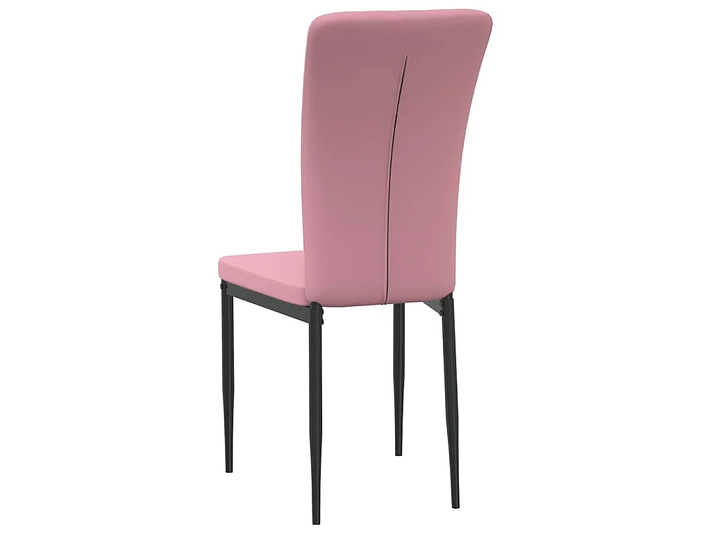 Sedie da Pranzo 4 pz Rosa in Velluto