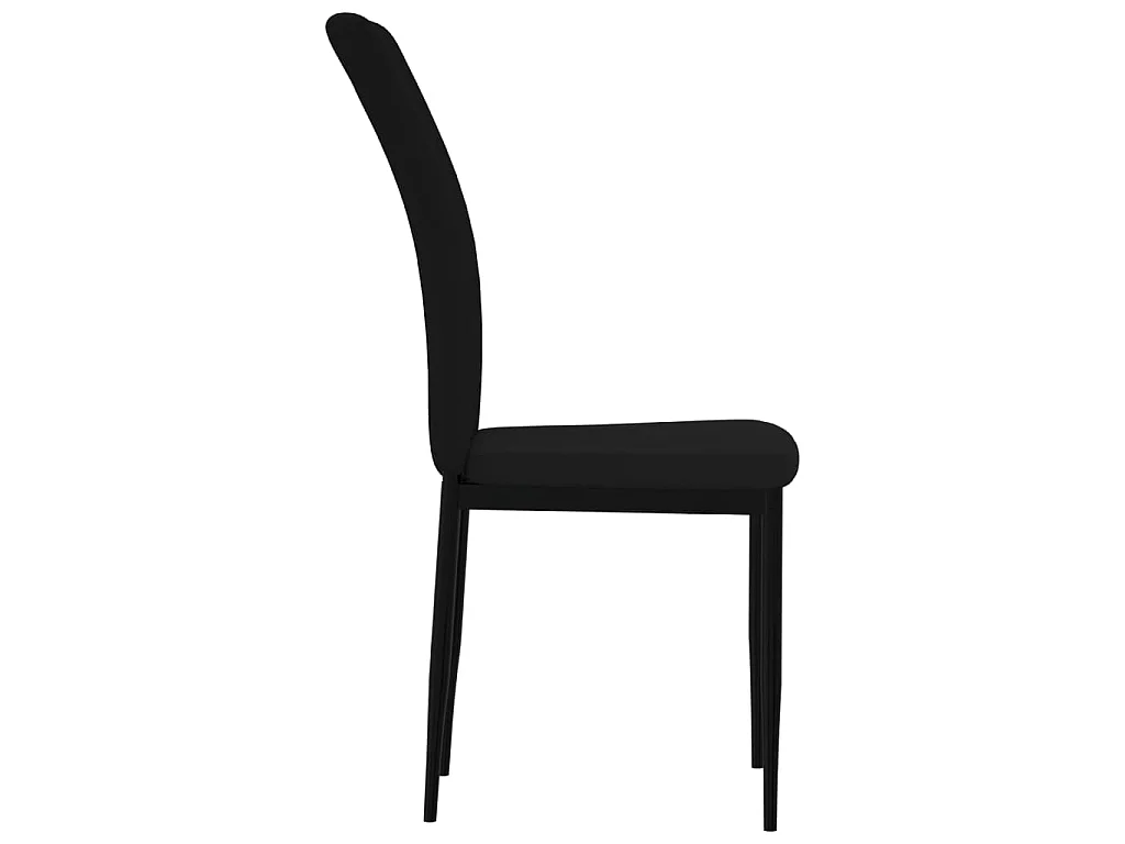 Esszimmerstühle 2 Stk. Schwarz Samt