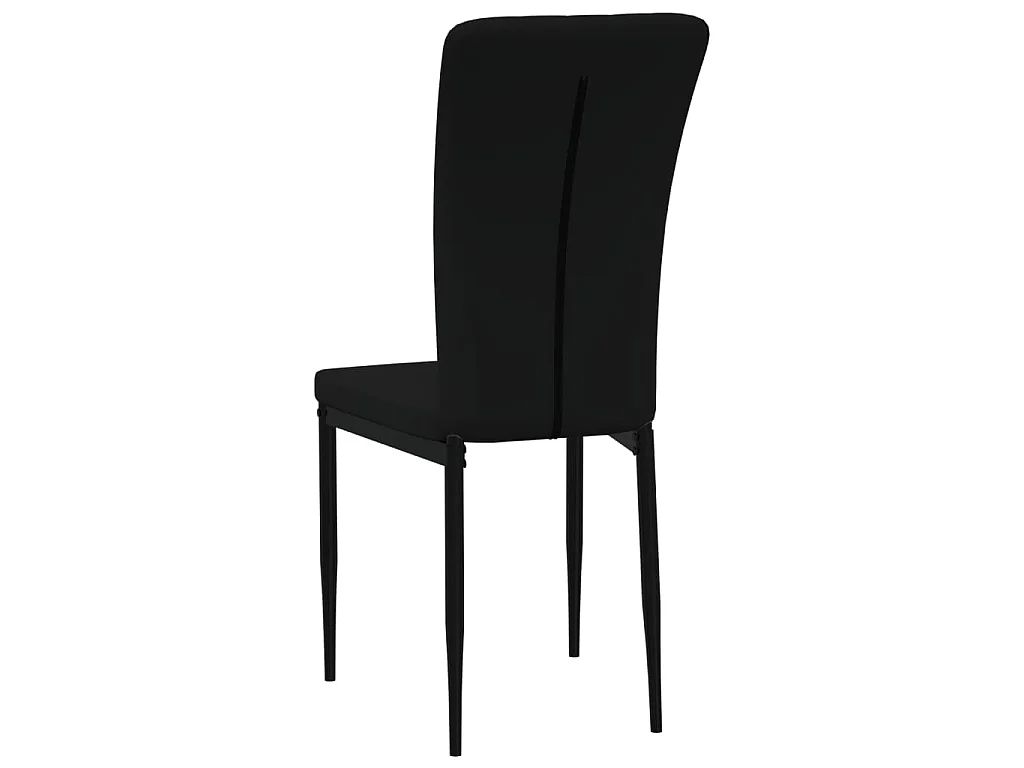 Esszimmerstühle 2 Stk. Schwarz Samt