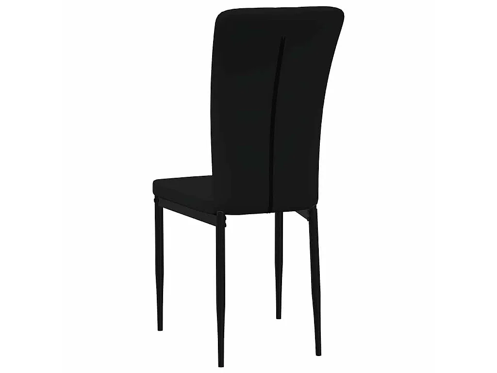 Eetkamerstoelen 2 st fluweel zwart