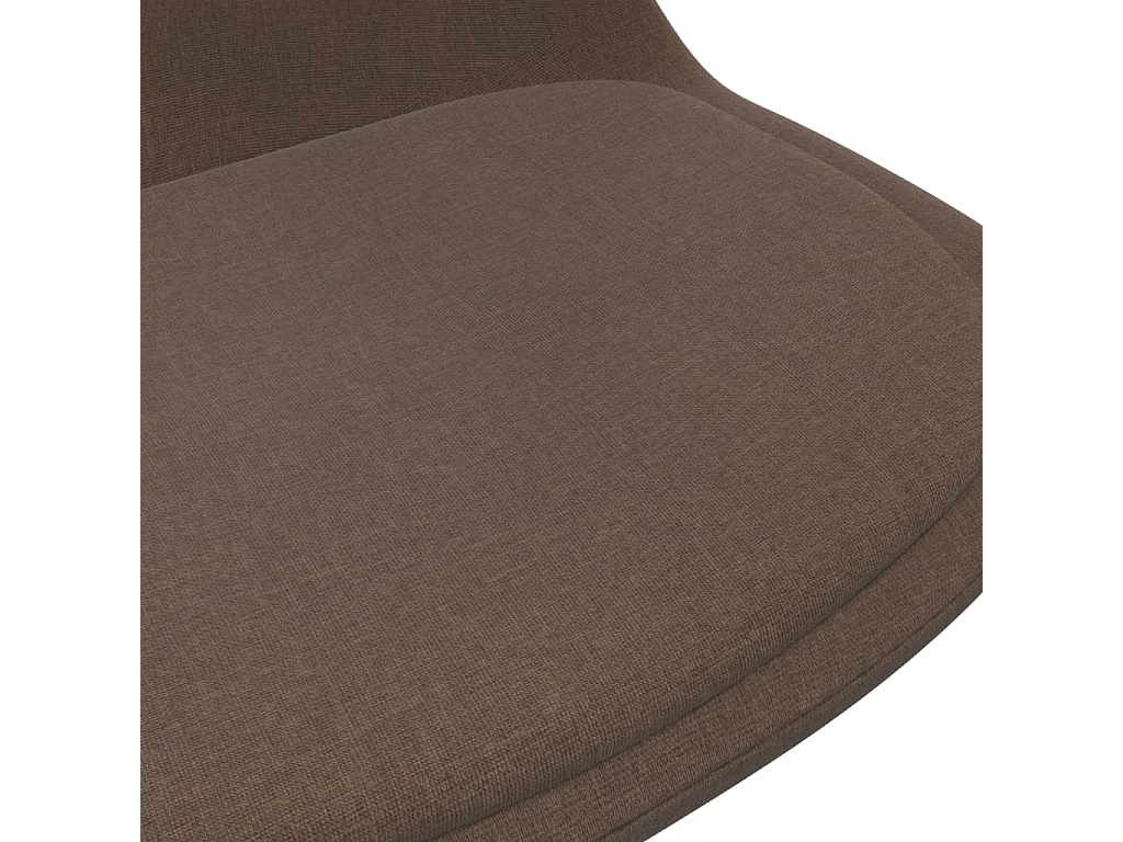 Chaises pivotantes à manger lot de 2 marron tissu