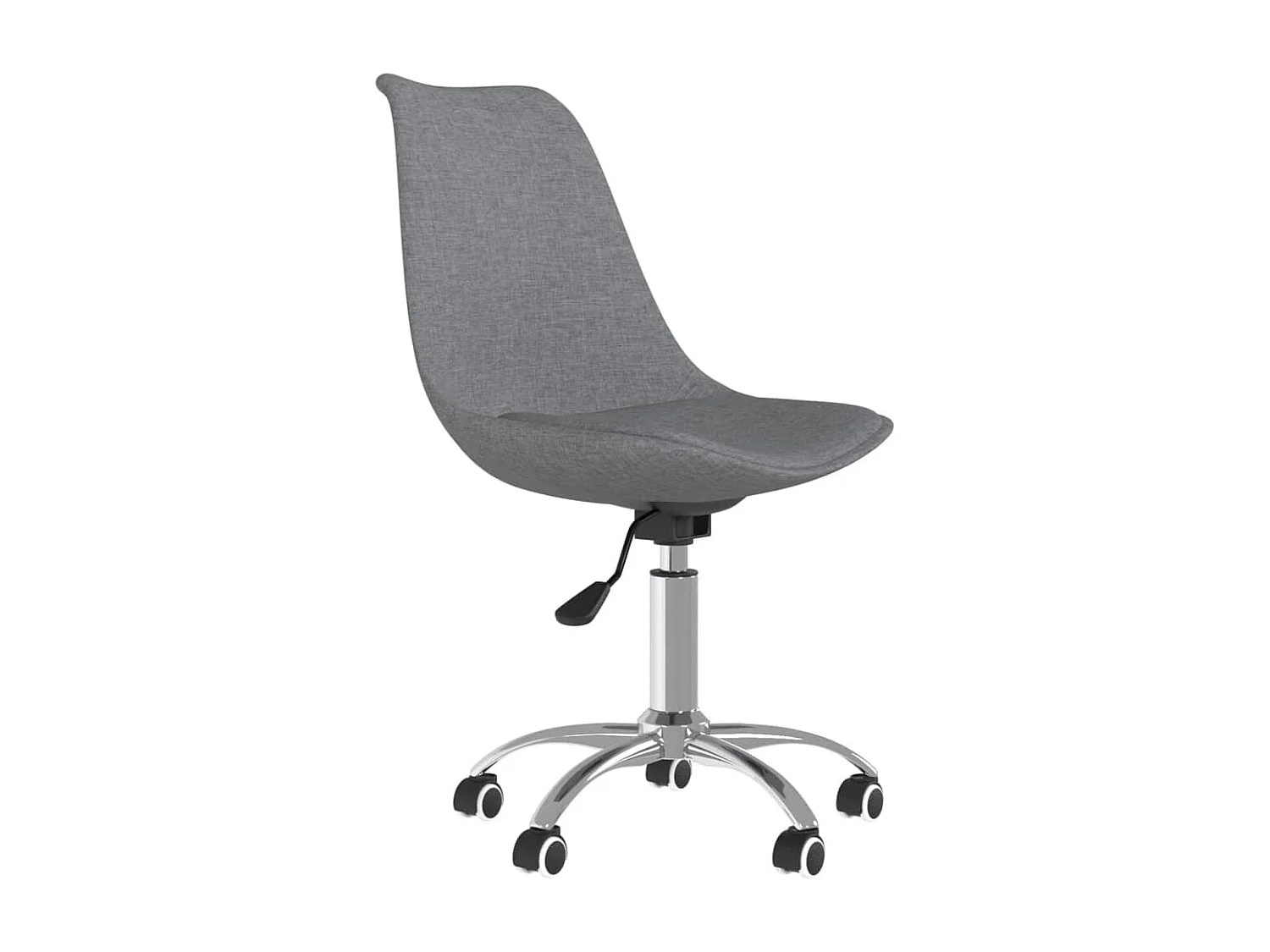 Chaises pivotantes à manger lot de 6 Gris clair Tissu