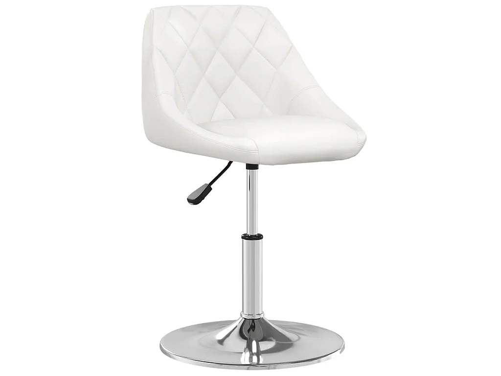Chaise de salle à manger Blanc Similicuir