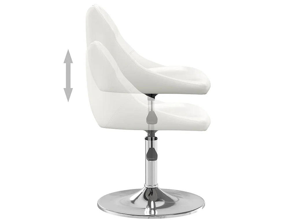 Chaise de salle à manger Blanc Similicuir